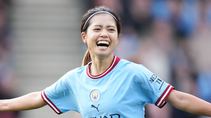 Yui Hasegawa trong màu áo Manchester City nữ